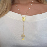 Sacred Glow Lariat Necklace