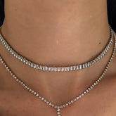 Frost Beam Tennis Choker Necklace