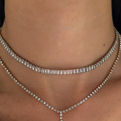 Frost Beam Tennis Choker Necklace