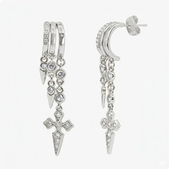 Sparkle Drop Charm Earrings