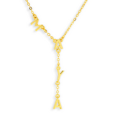 Custom/Personalized Name Drop Lariat Necklace
