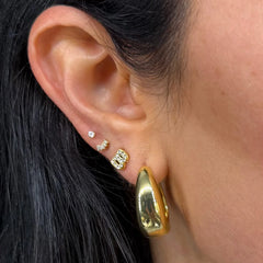 Crystal Initial Stud Earrings