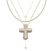 Icy Cross 3-Piece Necklace Bundle