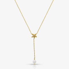Pearly Sea Lariat Necklace