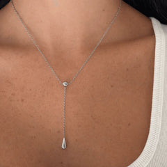 Luna Drop Lariat Necklace