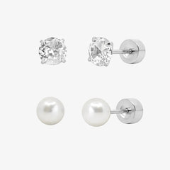 Timeless Babe Flat Back 2 Piece Earring Set Gold
