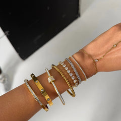 Champagne Stacked Bangle