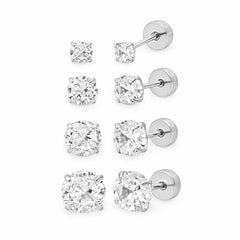 Babydoll Flat Back Stud Earrings Gold