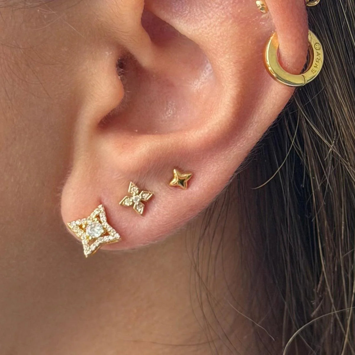 Glitter Pop Stud Earrings 3 Piece Pack