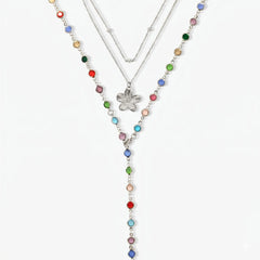Sunset Glow Rainbow Necklace Set