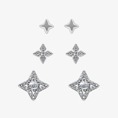 Glitter Pop Stud Earrings 3 Piece Pack