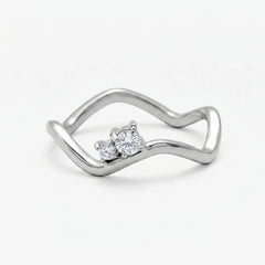 Shimmer Wave Pinky Ring