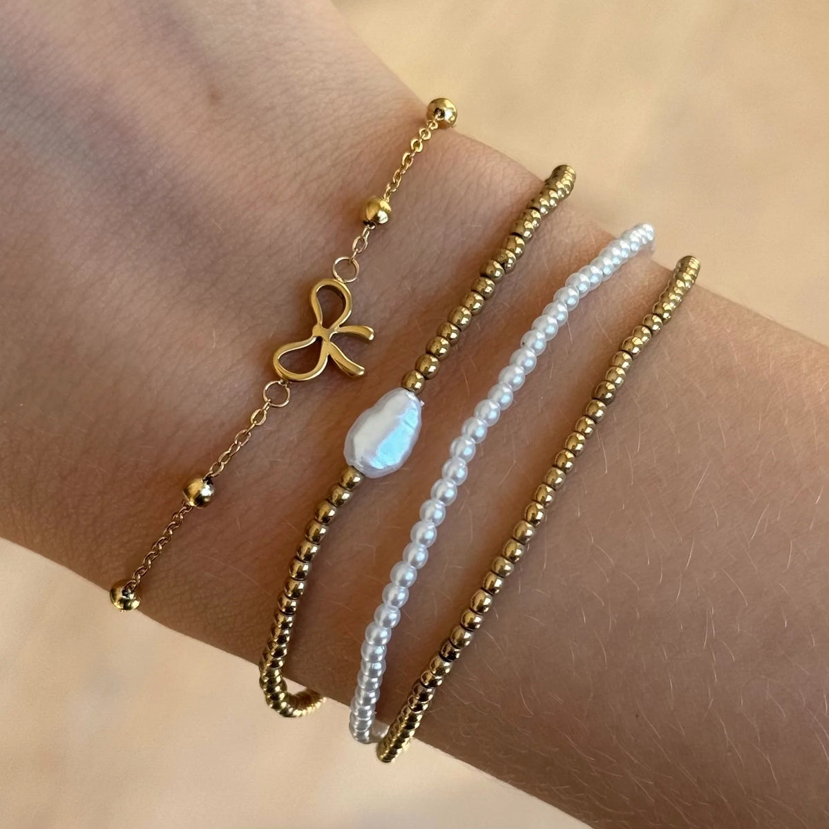 Sweet Luxe Beaded Bracelet 4 Piece Set