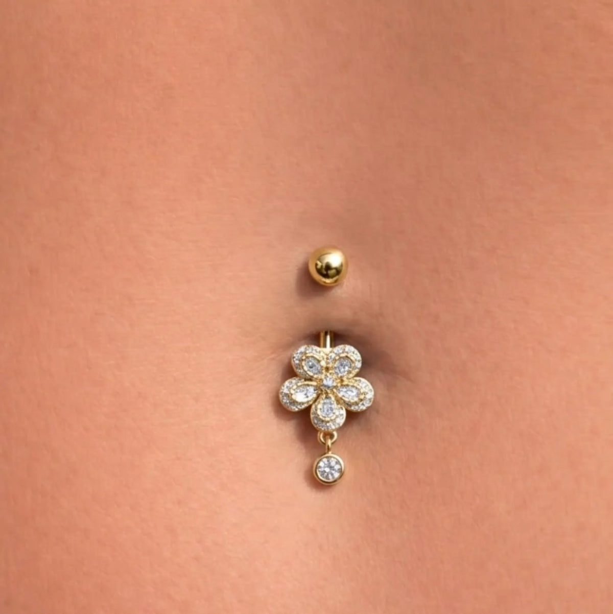 Flower Kiss Belly Ring