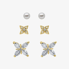 Petite Bloom Stud Earrings 3 Piece Pack