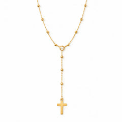 Alessia Lariat Cross Necklace
