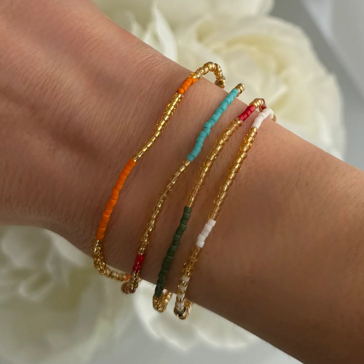 Happy Beads Bracelet: 4 Piece Bracelet Set