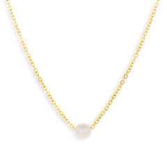 Single Pearl Drop Necklace